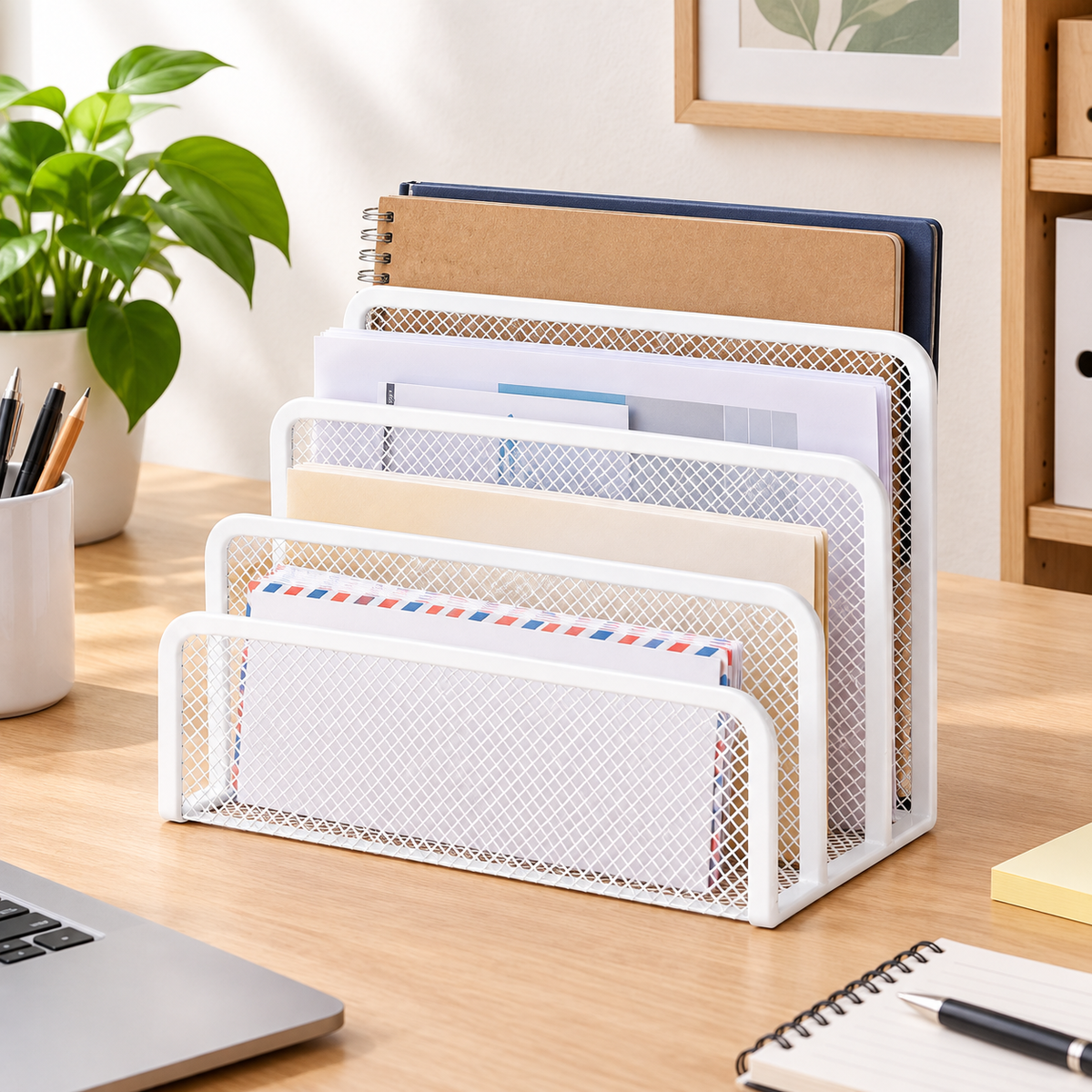 Grid Mesh Vertical Desk Organizer