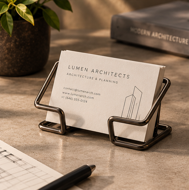 Geometric Metallic Card Holder