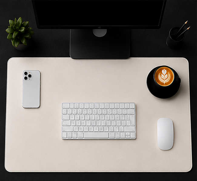 Minimalist Eco-Leather Desk Mat