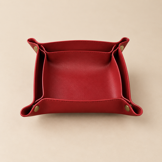 Minimalist Leather Valet Tray