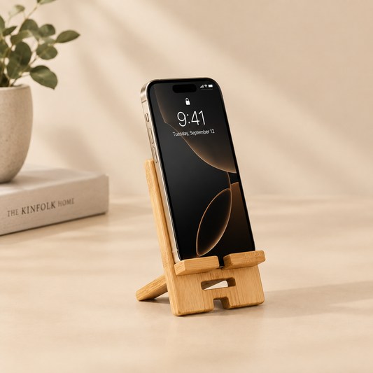 Timber Minimalist Bamboo Device Stand