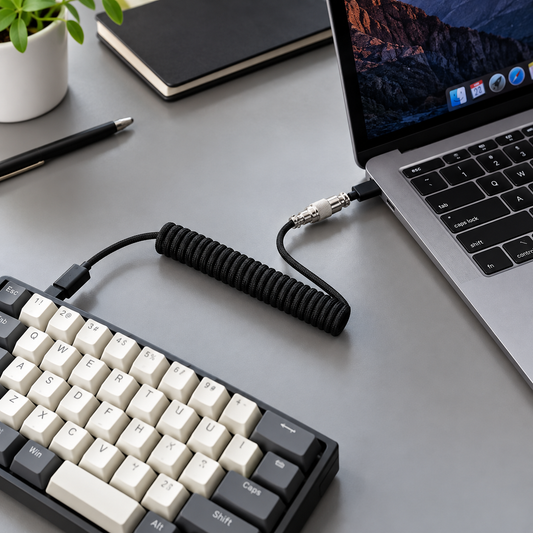 Pro-Grid Coiled Aviator Keyboard Cable