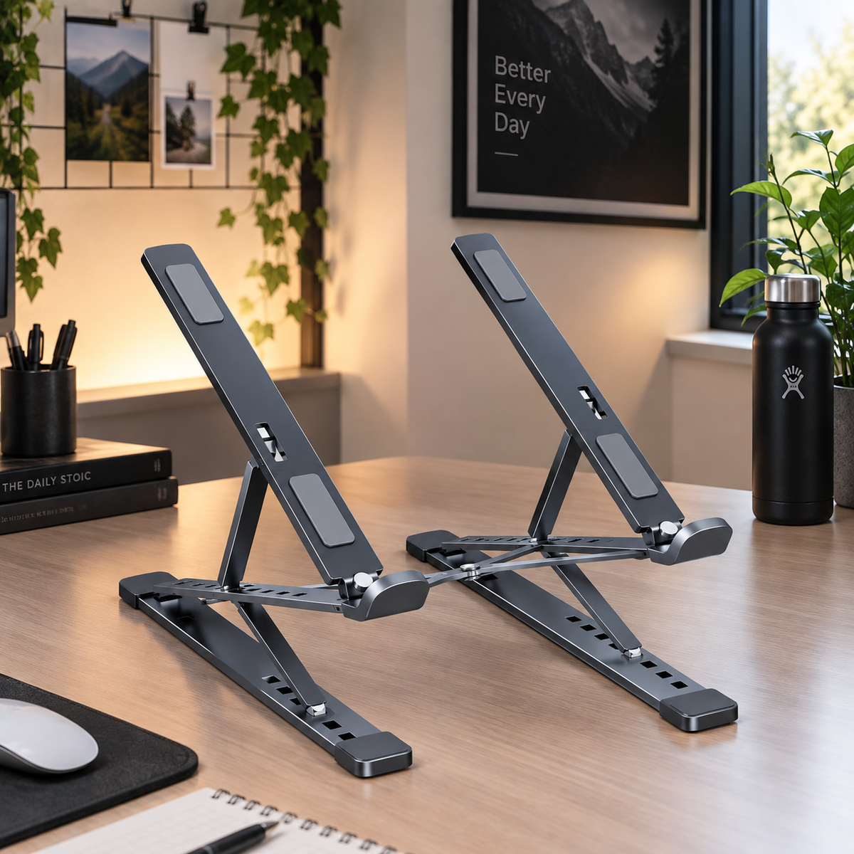 Ergonomic Folding Aluminum Laptop Riser