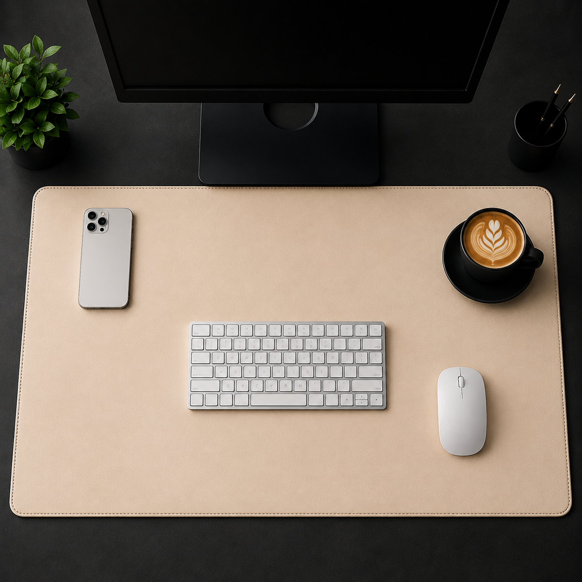 Stealth Black Workspace Desk Pad