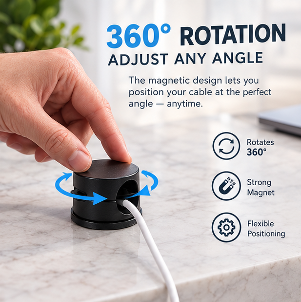 Orbit 360° Magnetic Cable Clips