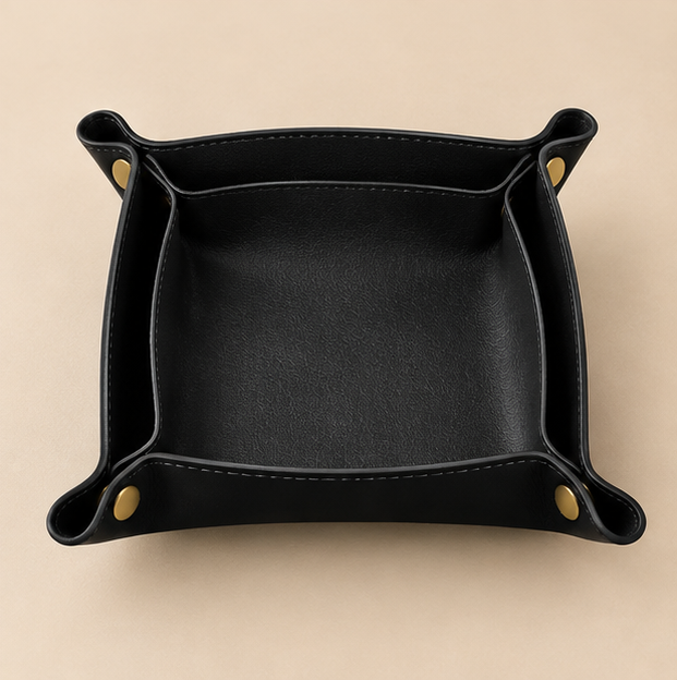 Minimalist Leather Valet Tray