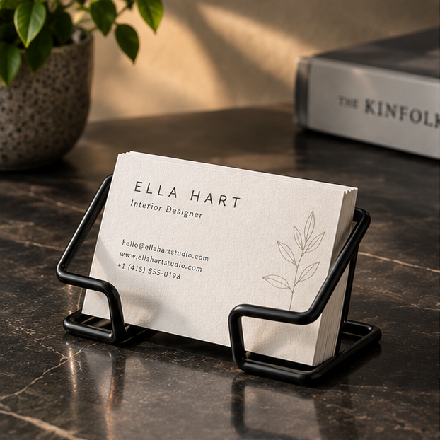 Geometric Metallic Card Holder