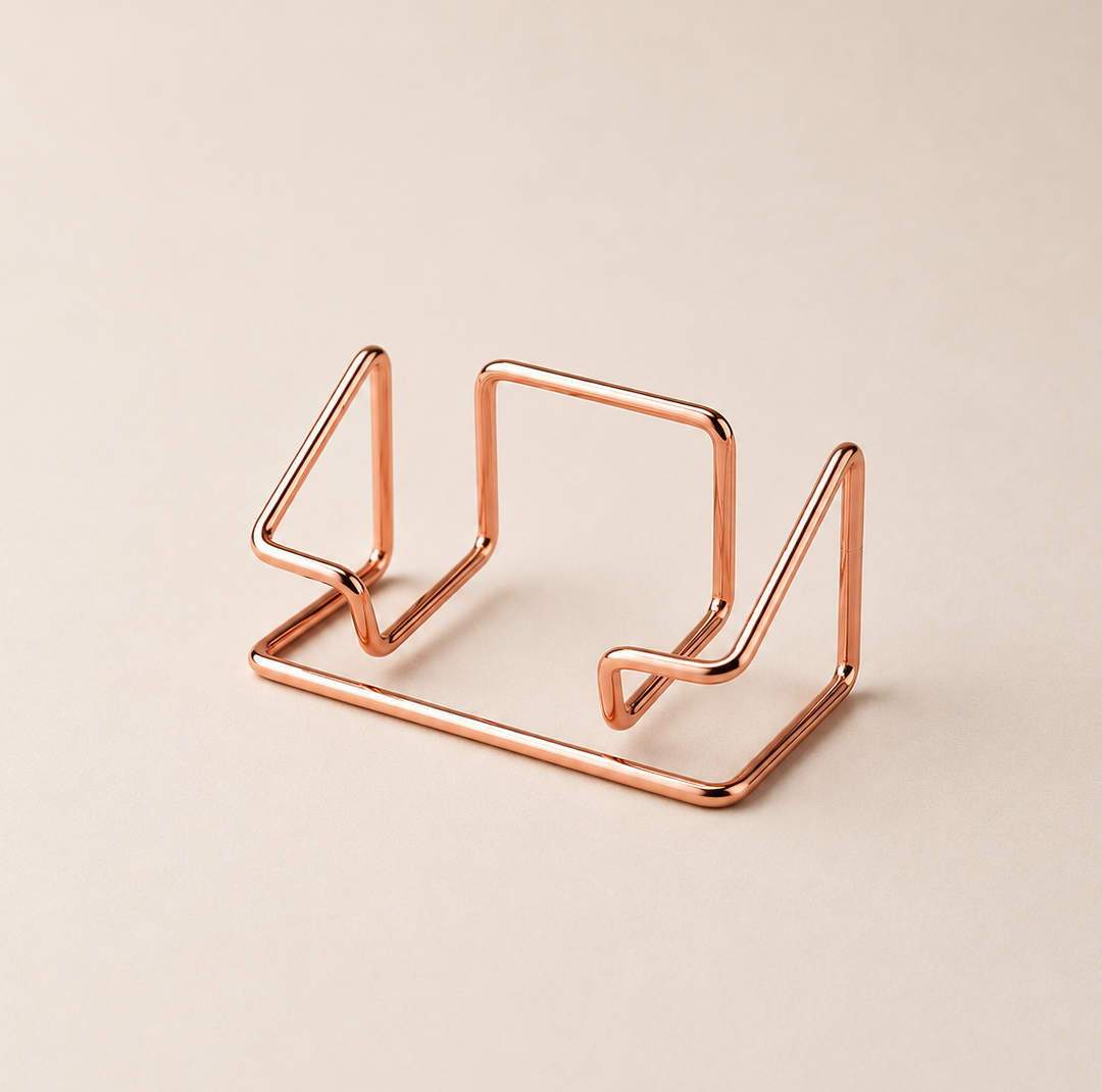 Geometric Metallic Card Holder