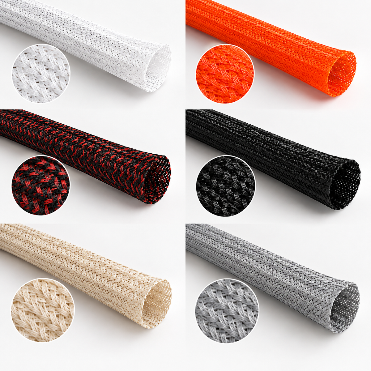 Self-Closing Braided Cable Sleeve