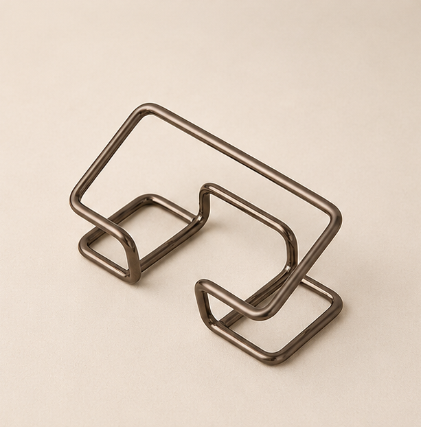 Geometric Metallic Card Holder