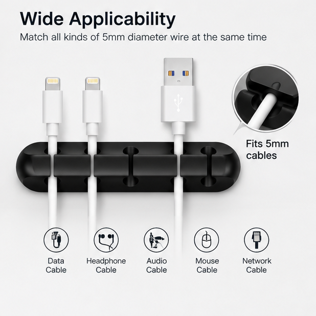 Magnetic Silicone Cable Organizer