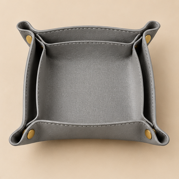 Minimalist Leather Valet Tray