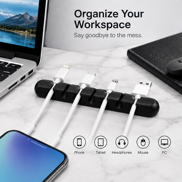 Magnetic Silicone Cable Organizer