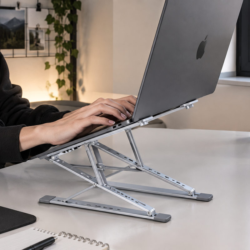 Ergonomic Folding Aluminum Laptop Riser