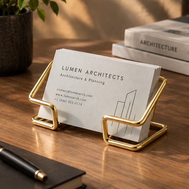 Geometric Metallic Card Holder