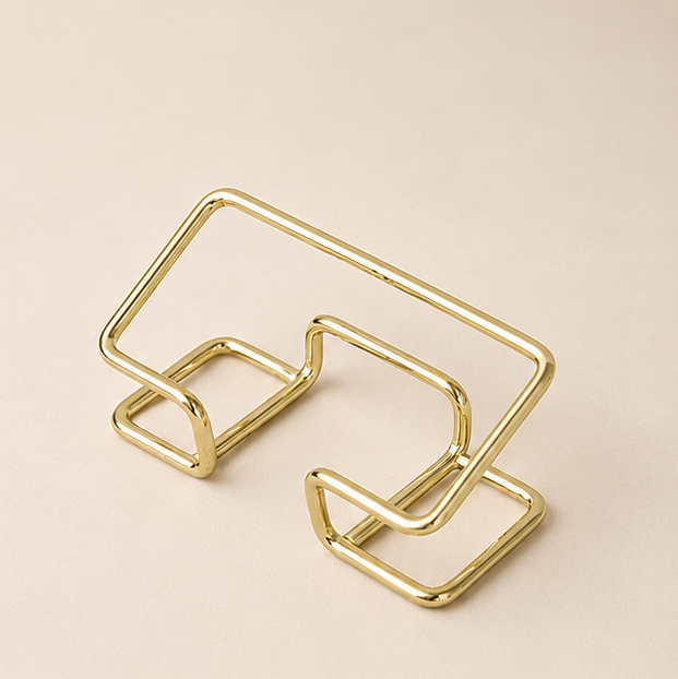 Geometric Metallic Card Holder