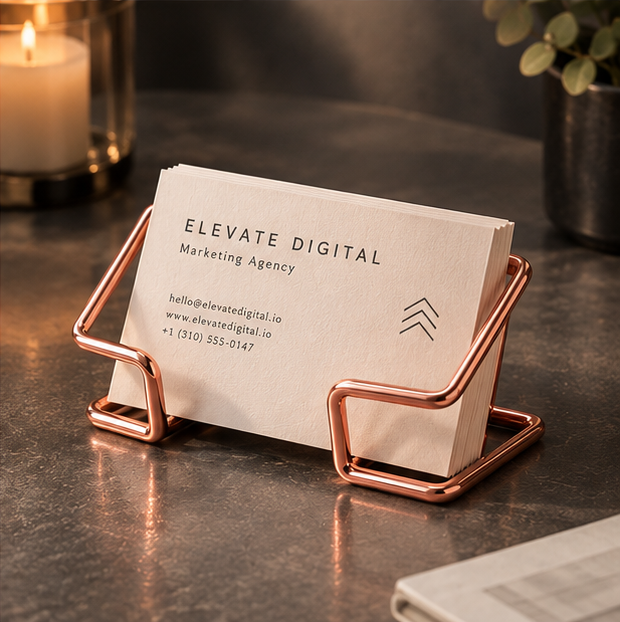 Geometric Metallic Card Holder