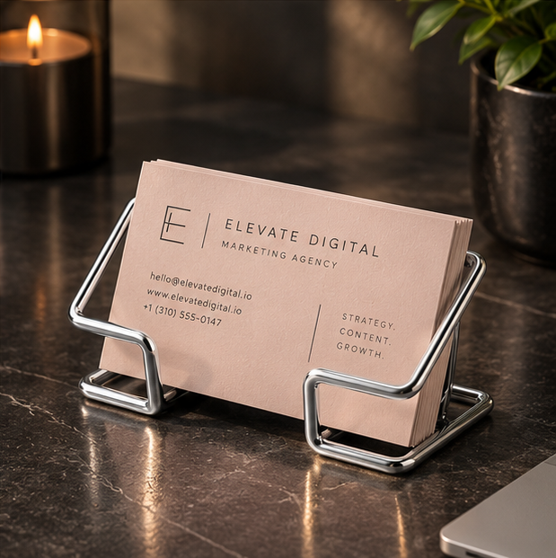 Geometric Metallic Card Holder