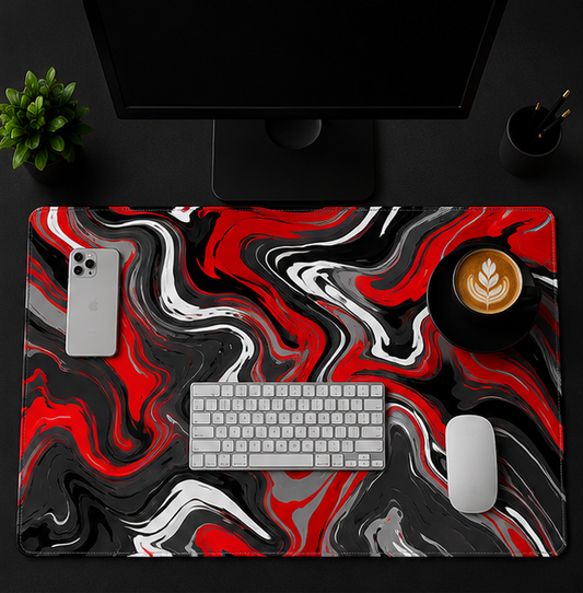 Strata Liquid Art Desk Mat