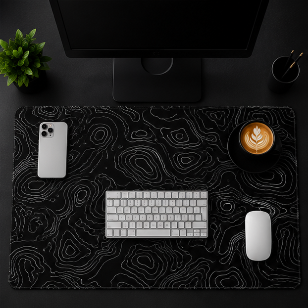 Strata Liquid Art Desk Mat